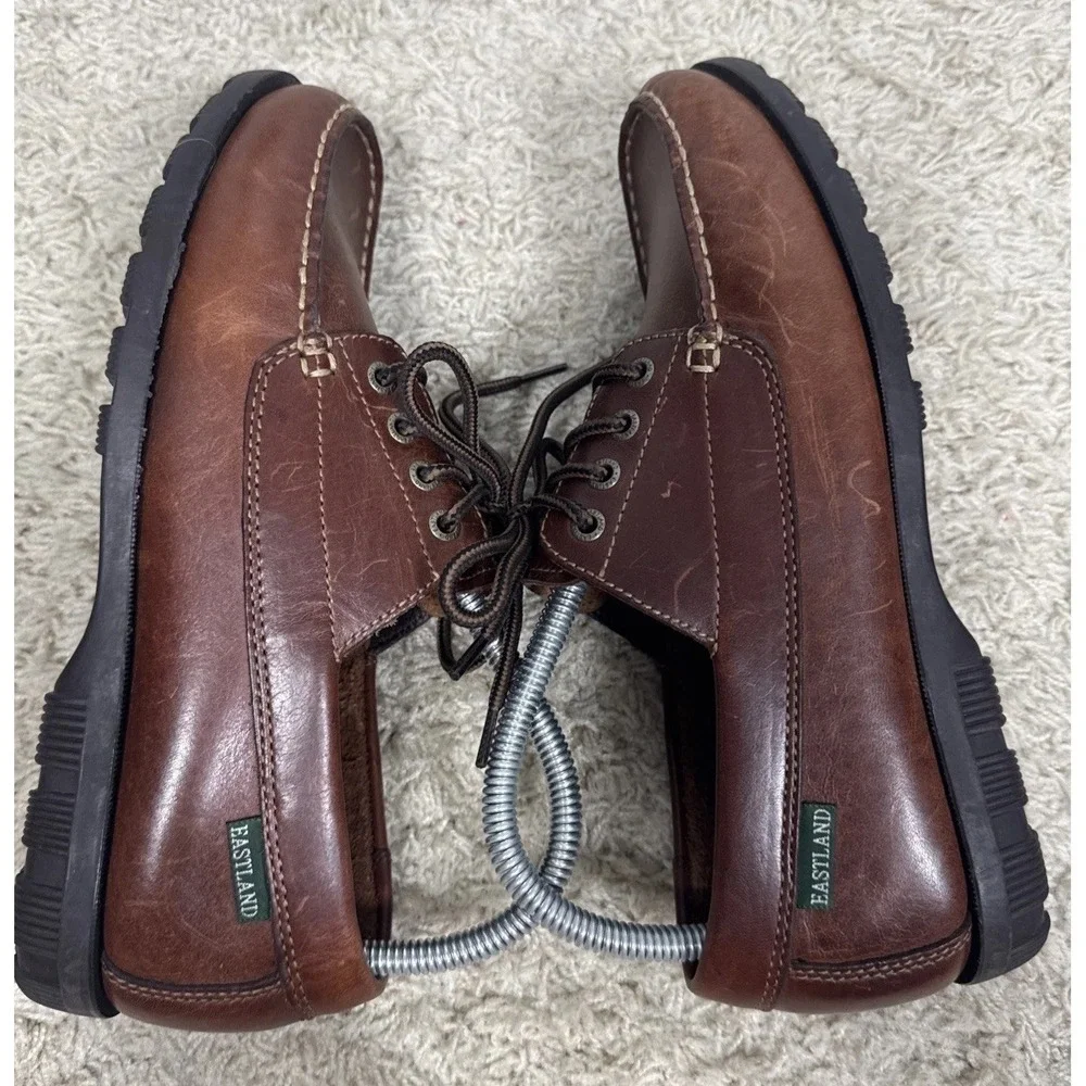 Eastland Falmouth Brown Leather Boat Shoes Women's 9 Fisherman Core Preppy Y2K